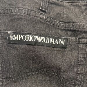 Vintage  33 Emporio Armani Charcoal Denim  stretchy Pants From Italy